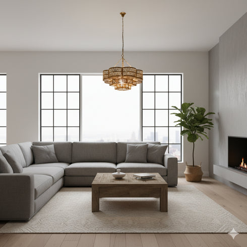 Moroccan Hanging Ceiling Lamp – Handmade Brass Lamp (PL 1087)