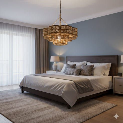 Moroccan Hanging Ceiling Lamp – Handmade Brass Lamp (PL 1087)