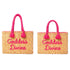 Straw Beach Tote – 'Goddess Divine' Embroidered Bag