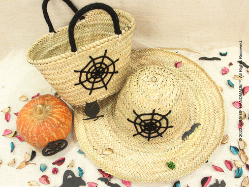 web spider Pack! Personalized Halloween Bag & Hat