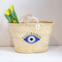 Handcrafted Evil Eye Straw Bag | Large Beach Tote