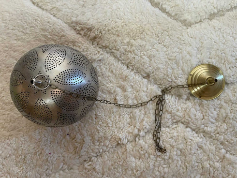 Handcrafted Moroccan Brass Pendant Light | Modern Ambiance (PL 1073)