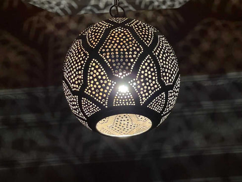 Handcrafted Moroccan Brass Pendant Light | Modern Ambiance (PL 1073)