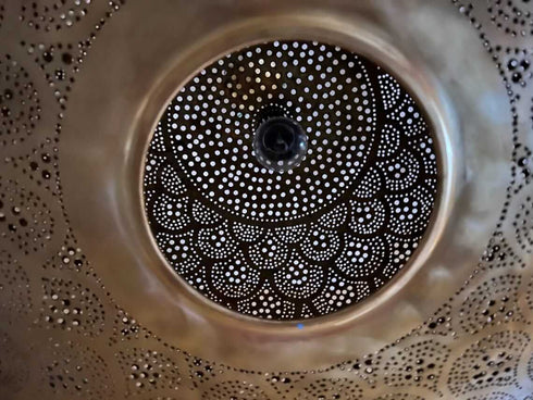 Handcrafted Moroccan Brass Pendant Light – Adjustable & Elegant (PL 1059)