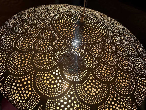 Handcrafted Moroccan Brass Pendant Light – Adjustable & Elegant (PL 1059)