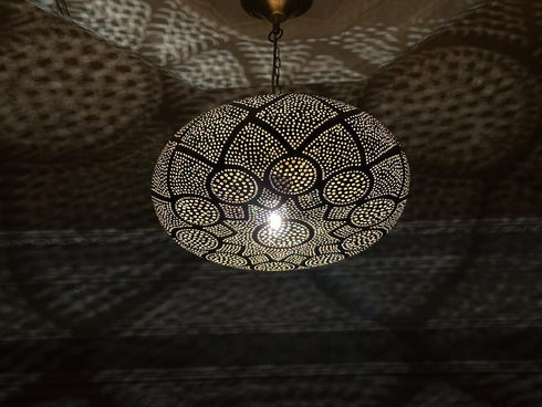 Handcrafted Moroccan Brass Pendant Light – Elegant Home Decor (PL 1064)