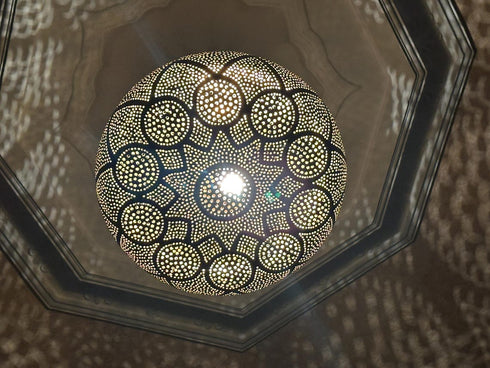 Handcrafted Moroccan Brass Pendant Light – Elegant Home Decor (PL 1064)