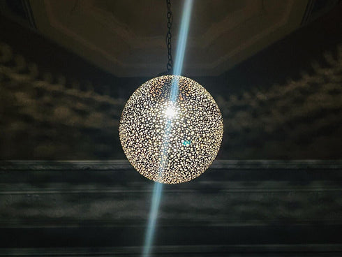 Handcrafted Moroccan Brass Pendant Light for Elegant Décor (PL 1077)