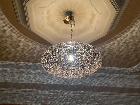 Handcrafted Moroccan Brass Pendant Light - Boho Elegance (PL 1061)