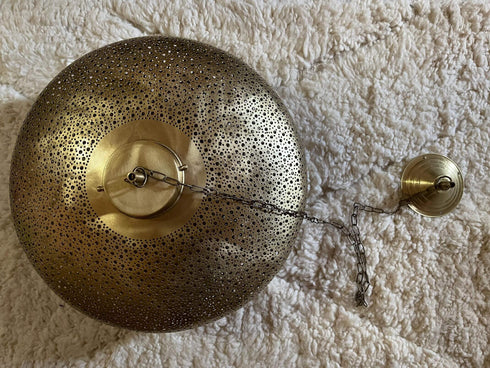 Handcrafted Moroccan Brass Pendant Light - Boho Elegance (PL 1061)