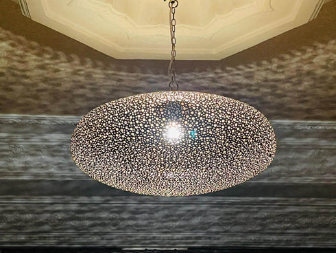 Handcrafted Moroccan Brass Pendant Light - Boho Elegance (PL 1061)