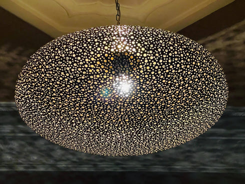 Handcrafted Moroccan Brass Pendant Light - Boho Elegance (PL 1061)