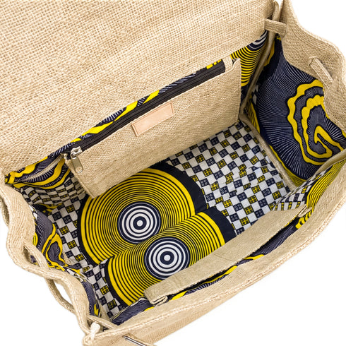 Moroccan Jute Briefcase Bag | Luxury Woven Handbag