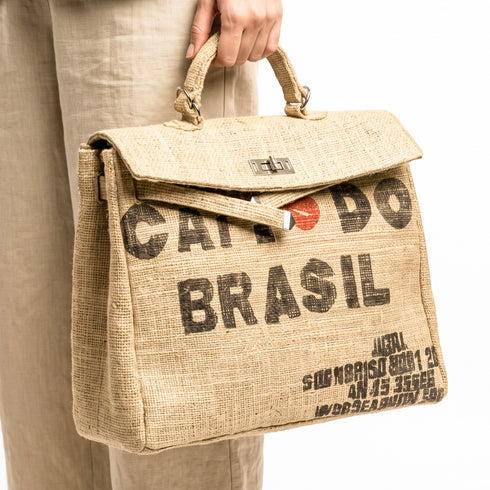 Moroccan Jute Briefcase Bag | Luxury Woven Handbag