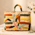 Handcrafted Colorful Moroccan Handbag | Embroidered Market Tote