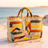 Handcrafted Colorful Moroccan Handbag | Embroidered Market Tote