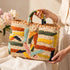 Handcrafted Colorful Moroccan Handbag | Embroidered Market Tote