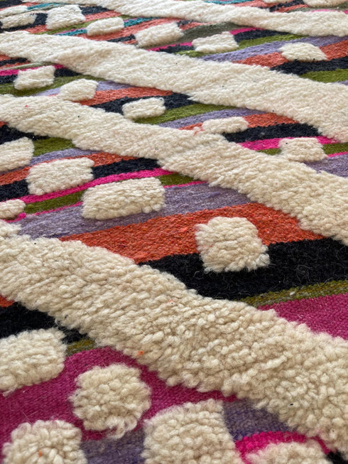 Handmade Beni Ourain Wool Rug - Large Area Rug for Living Room
