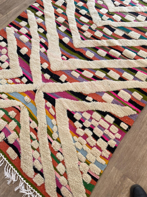 Handmade Beni Ourain Wool Rug - Large Area Rug for Living Room