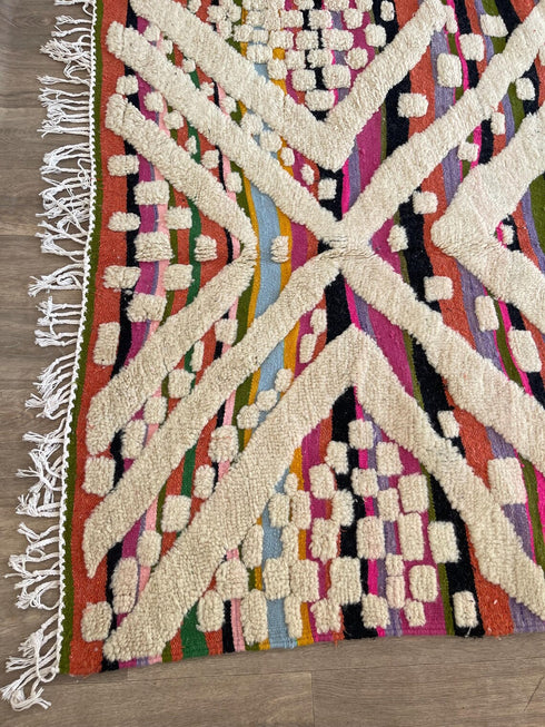 Handmade Beni Ourain Wool Rug - Large Area Rug for Living Room