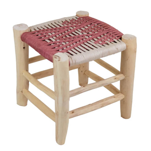 Handmade Braided Rope Stool - Moroccan Craft