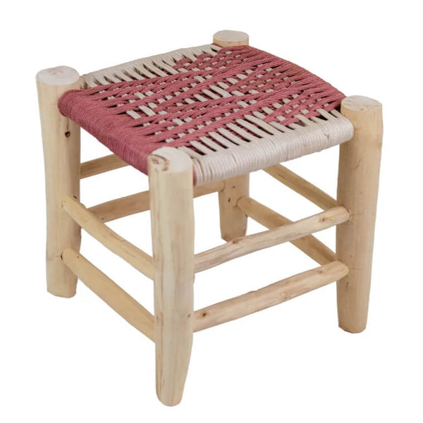 Handmade Braided Rope Stool - Moroccan Craft