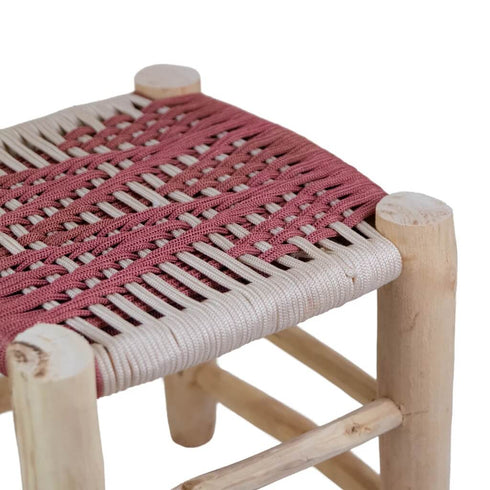Handmade Braided Rope Stool - Moroccan Craft