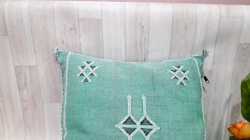 Handmade Cactus Silk Pillow Cover – Moroccan Sabra Cushion (SP 1007)