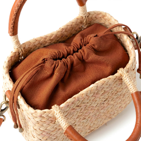 Mini Straw Crossbody Bag | Handmade Birkin Inspired Handbag For Women