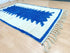 Handmade Moroccan Beni Ourain Wool Rug in Royal Blue