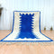Handmade Moroccan Beni Ourain Wool Rug in Royal Blue