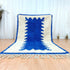 Handmade Moroccan Beni Ourain Wool Rug in Royal Blue