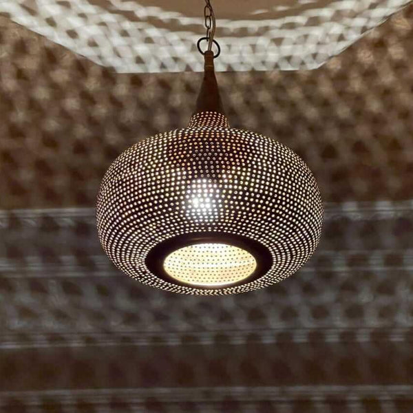 Moroccan Pendant Light – Brass Perforated