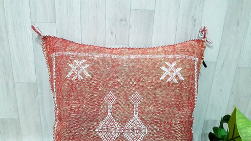 Handmade Moroccan Cactus Silk Cushion Cover (SP 1009)
