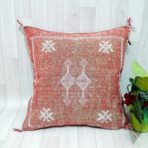 Handmade Moroccan Cactus Silk Cushion Cover (SP 1009)