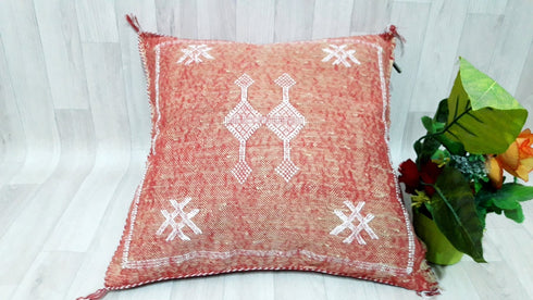 Handmade Moroccan Cactus Silk Cushion Cover (SP 1009)