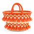 Moroccan Fall Straw Basket with Tassels, Halloween & Thanksgiving