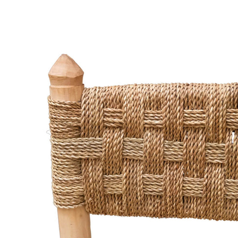 Handmade Moroccan Laurel Wood Chair – Woven Seat