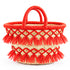 Moroccan Fall Straw Basket with Tassels, Halloween & Thanksgiving