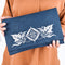Moroccan Blue Clutch Handbag – Elegant Embroidery for Weddings & Special Occasions