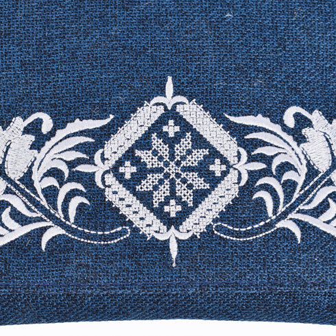 Moroccan Blue Clutch Handbag – Elegant Embroidery for Weddings & Special Occasions