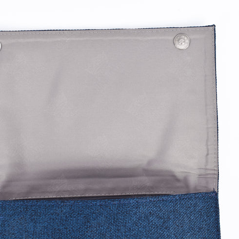 Moroccan Blue Clutch Handbag – Elegant Embroidery for Weddings & Special Occasions