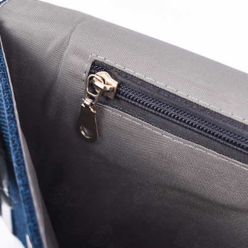 Moroccan Blue Clutch Handbag – Elegant Embroidery for Weddings & Special Occasions