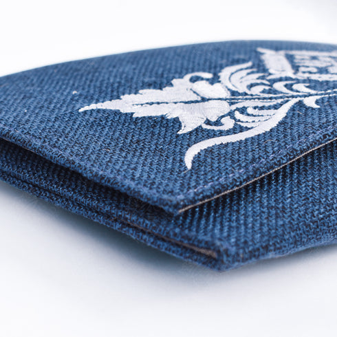 Moroccan Blue Clutch Handbag – Elegant Embroidery for Weddings & Special Occasions