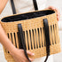 Handmade Wicker Tote Bag | Openwork Basket with Drawstring
