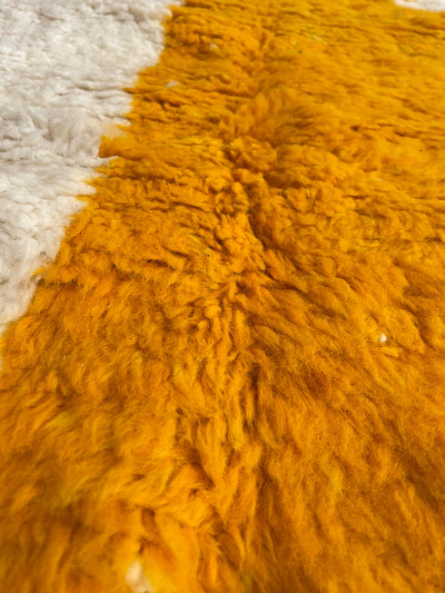 Handmade Orange Moroccan Wool Rug – Custom Berber Area Rug