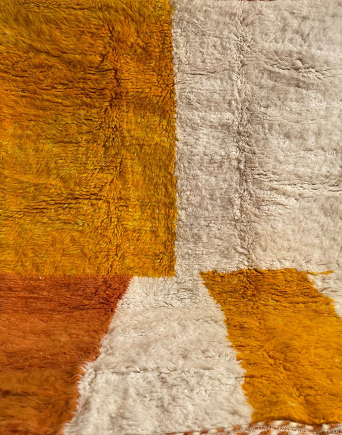 Handmade Orange Moroccan Wool Rug – Custom Berber Area Rug