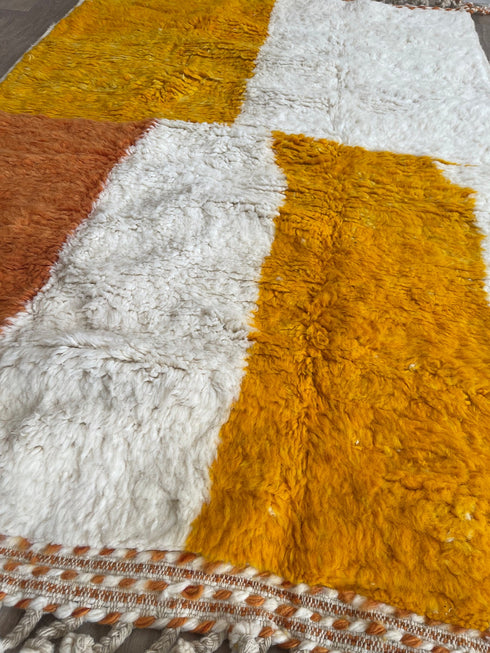 Handmade Orange Moroccan Wool Rug – Custom Berber Area Rug