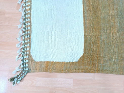 Handmade Wool Moroccan Rug | Abstract Beni Ouarain Kilim