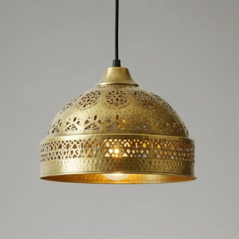 Handmade Brass Dome Pendant Lamp - Kitchen Island Lighting (pl-2011)